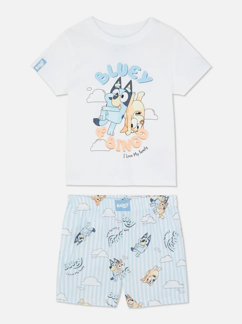 Dziecięca piżama z T-shirtem i szortami z Blue