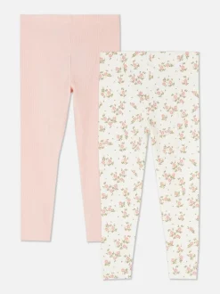 Elastyczne legginsy z różnymi wzorami, 2 pary