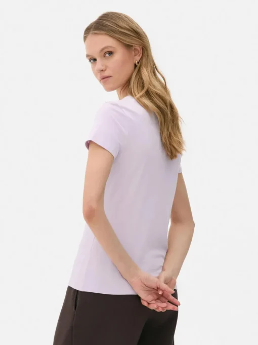 Elastyczny T-shirt z krótkim rękawem