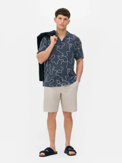 Flokowana koszula Kem z abstrakcyjnym wzorem