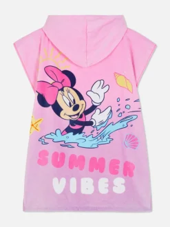 Frotowe ponczo z kapturem z Myszką Minnie Disneya