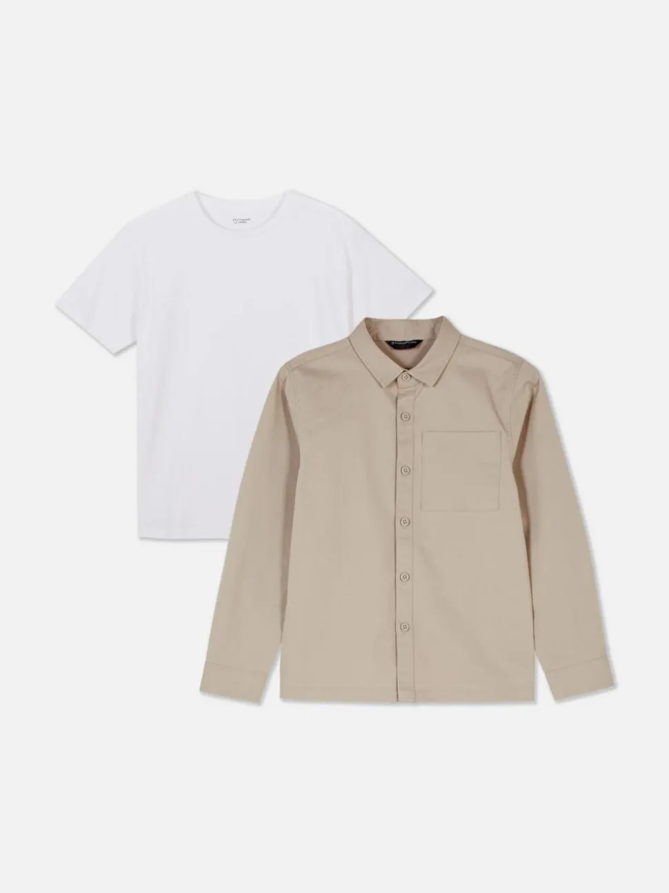 Funkcjonalna koszula z kołnierzykiem i T-shirt