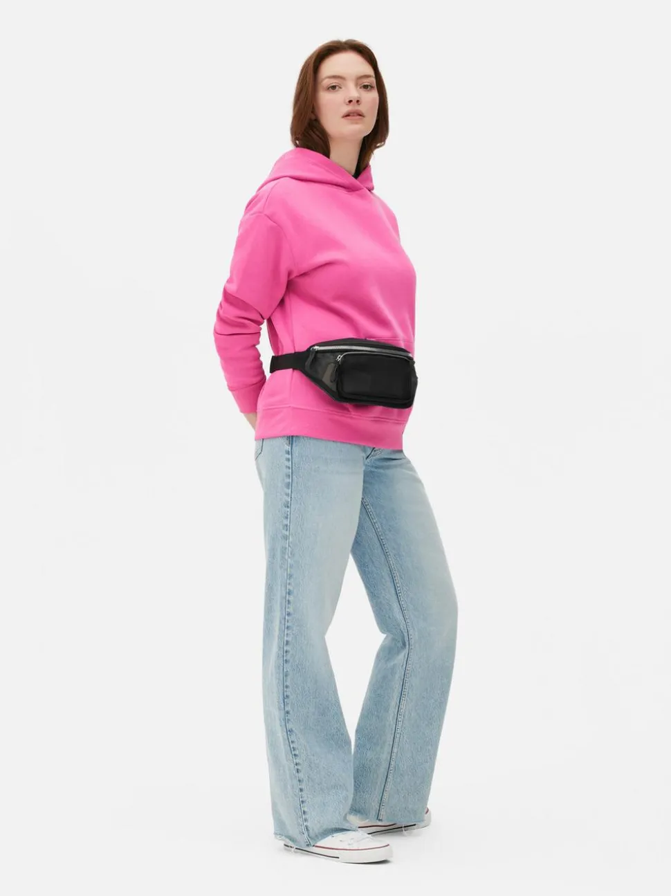 Gładka bluza z kapturem