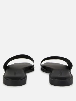 Geometryczne sandały bez pięty z wycięciami