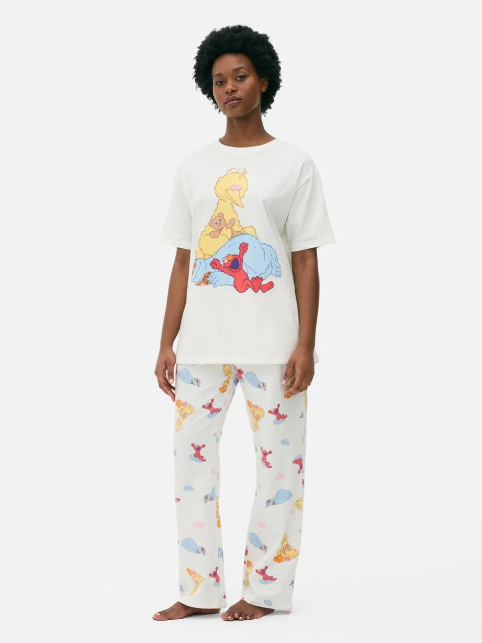 Góra od piżamy z krótkim rękawem, Ulica Sezamkowa