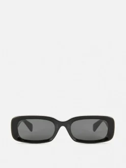 Grube prostokątne okulary przeciwsłoneczne