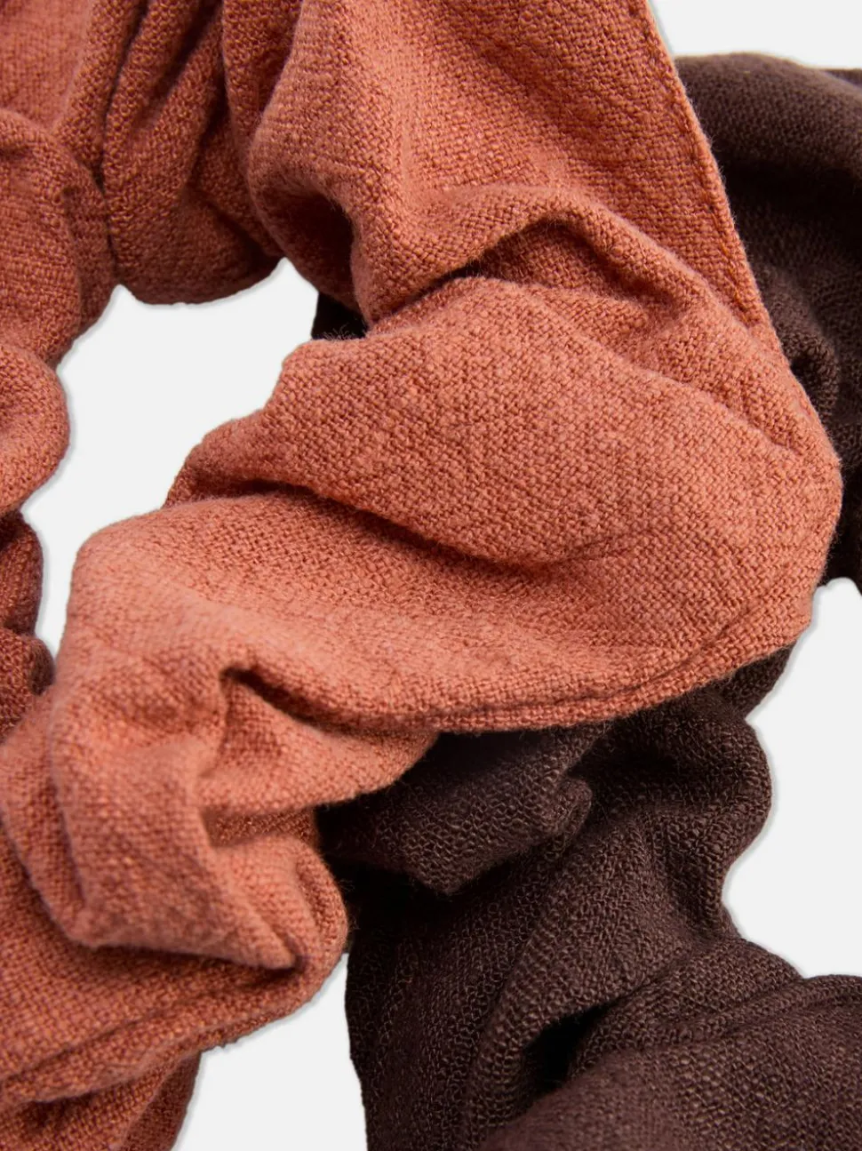 Gumki owijki do włosów z mieszanki lnu, 2 szt.