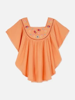 Haftowana sukienka plażowa typu kaftan