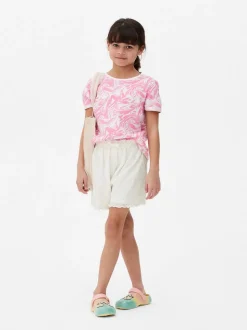 Haftowane szorty z dżerseju