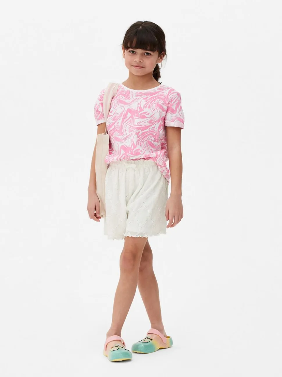 Haftowane szorty z dżerseju