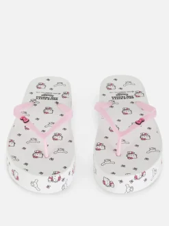 Japonki na grubej podeszwie z motywem Hello Kitty