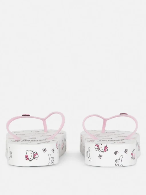 Japonki na grubej podeszwie z motywem Hello Kitty