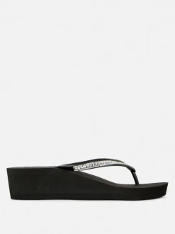 Japonki z diamencikami na koturnie