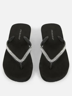 Japonki z diamencikami na koturnie