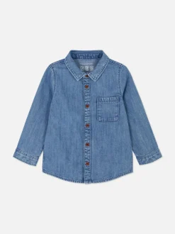 Jeansowa koszula z długim rękawem