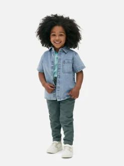 Jeansowa koszula z krótkim rękawem