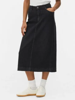 Jeansowa spódnica midi