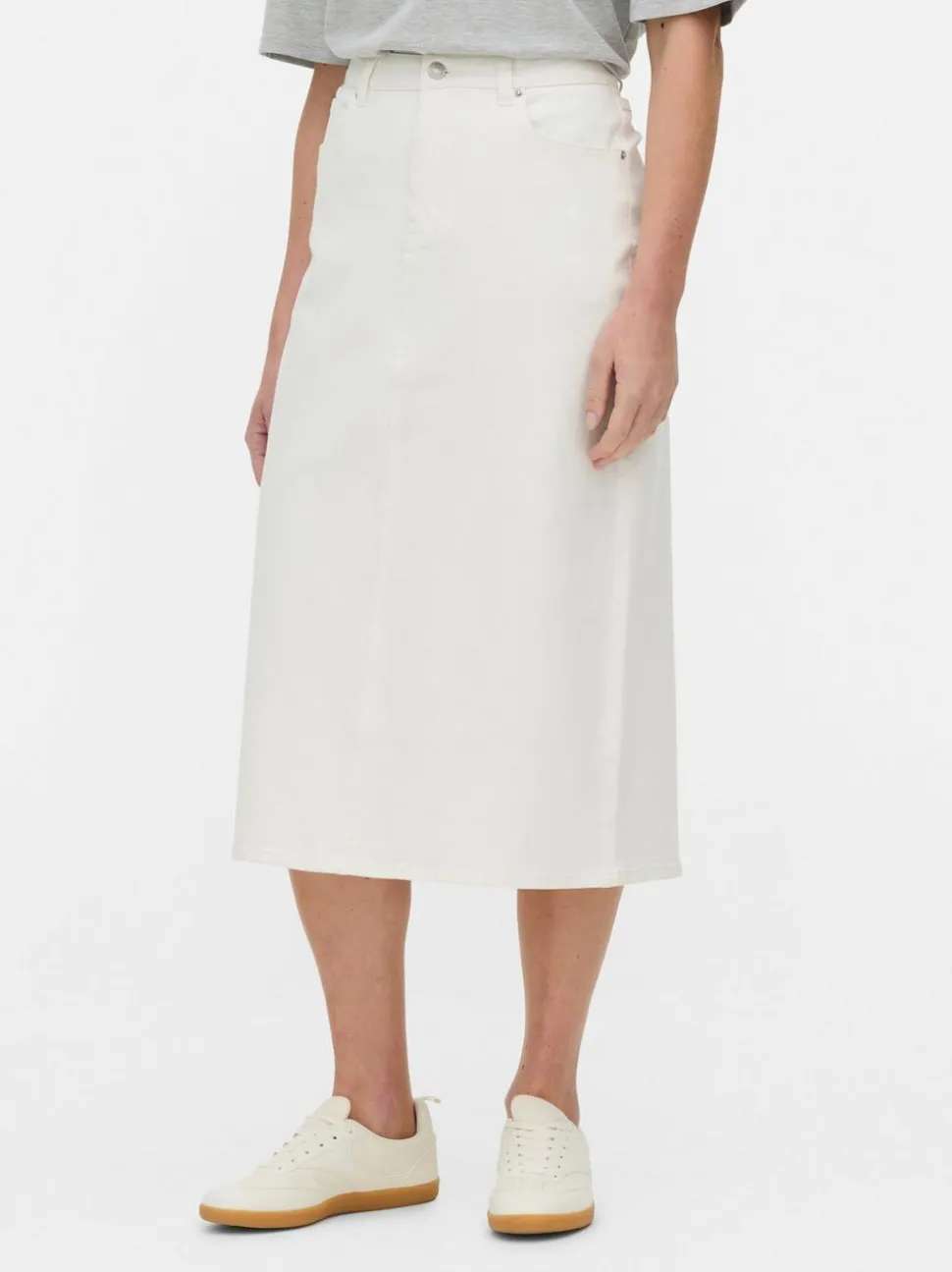 Jeansowa spódnica midi