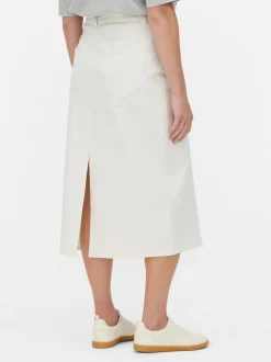 Jeansowa spódnica midi