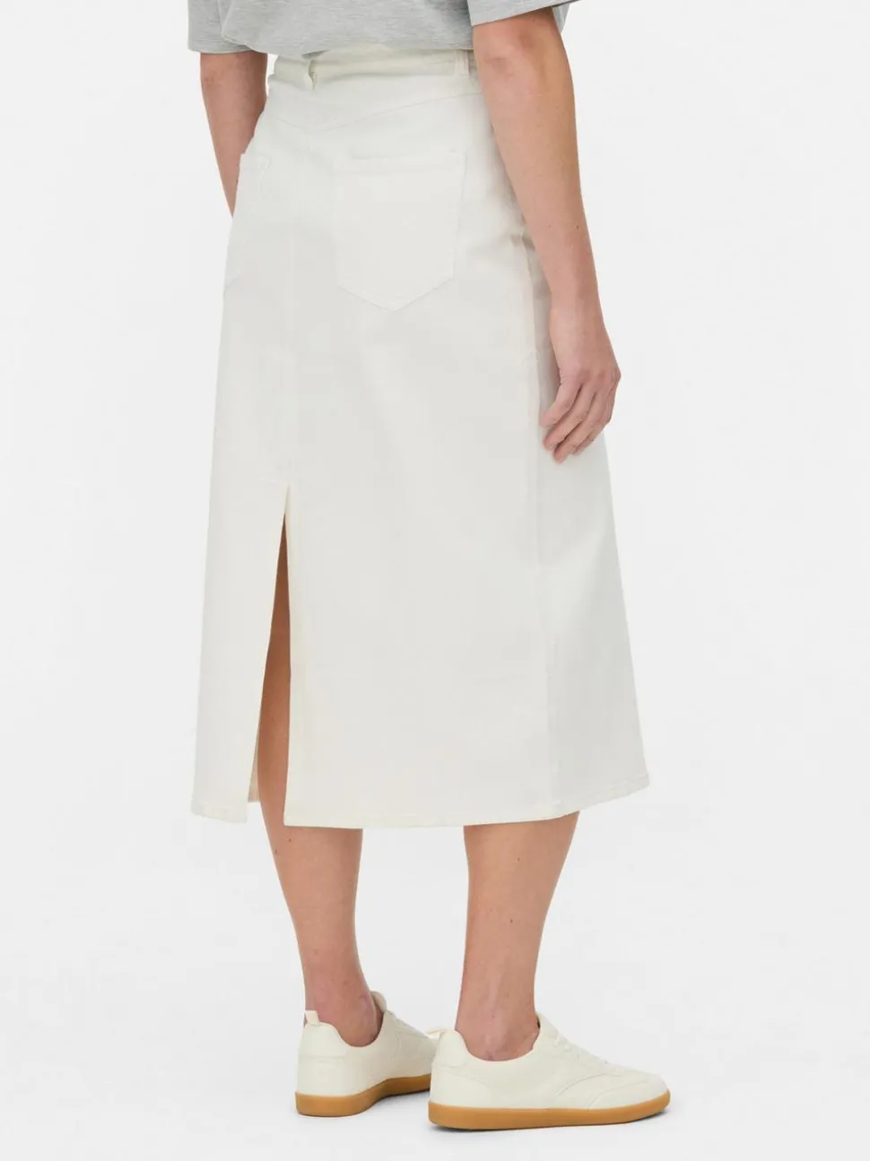 Jeansowa spódnica midi