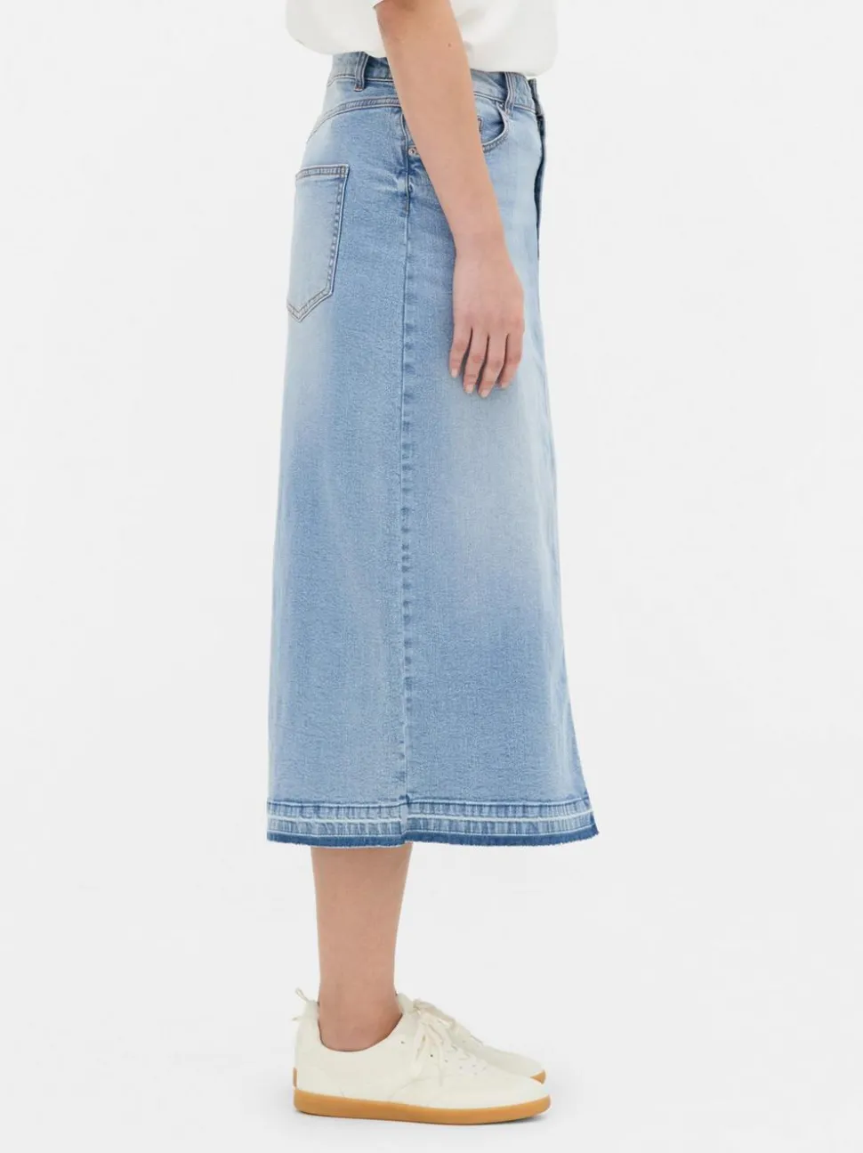 Jeansowa spódnica midi