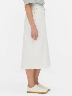 Jeansowa spódnica midi