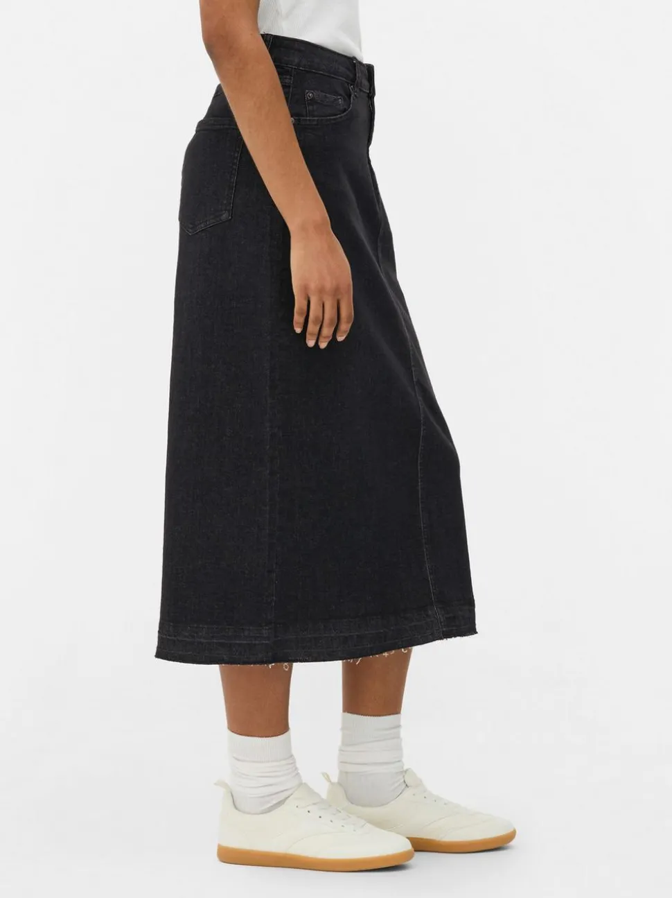 Jeansowa spódnica midi
