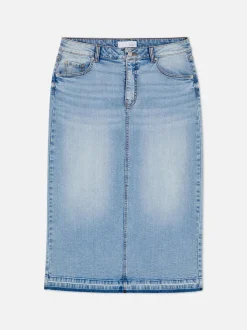 Jeansowa spódnica midi