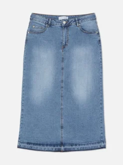 Jeansowa spódnica midi