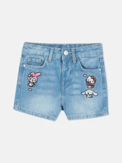 Jeansowe szorty z motywem Hello Kitty i przyjaciół