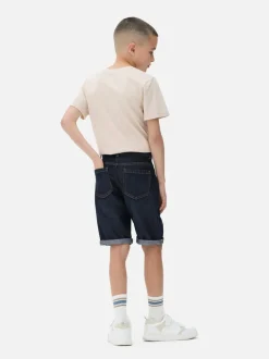 Jeansowe szorty z prostą nogawką