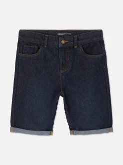 Jeansowe szorty z prostą nogawką