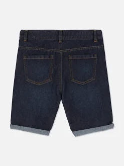 Jeansowe szorty z prostą nogawką