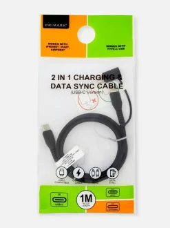 Kabel USB i USB typu C, długość: 1 m