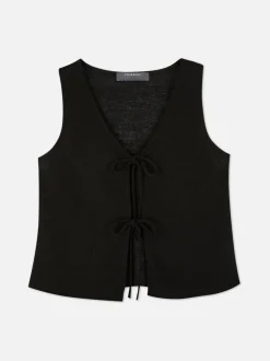 Kamizelka z wiązanym przodem