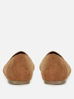 Kapcie baleriny ze sztucznego zamszu