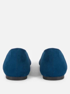 Kapcie baleriny ze sztucznego zamszu