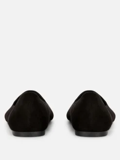 Kapcie baleriny ze sztucznego zamszu