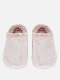 Kapcie bez pięty ze sztucznego futerka