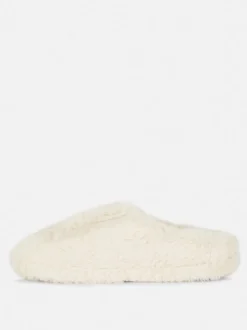 Kapcie bez pięty ze sztucznego futerka