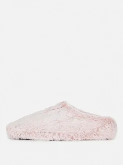 Kapcie bez pięty ze sztucznego futerka