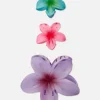 Klamry do włosów z motywem hibiskusa, 3 szt.