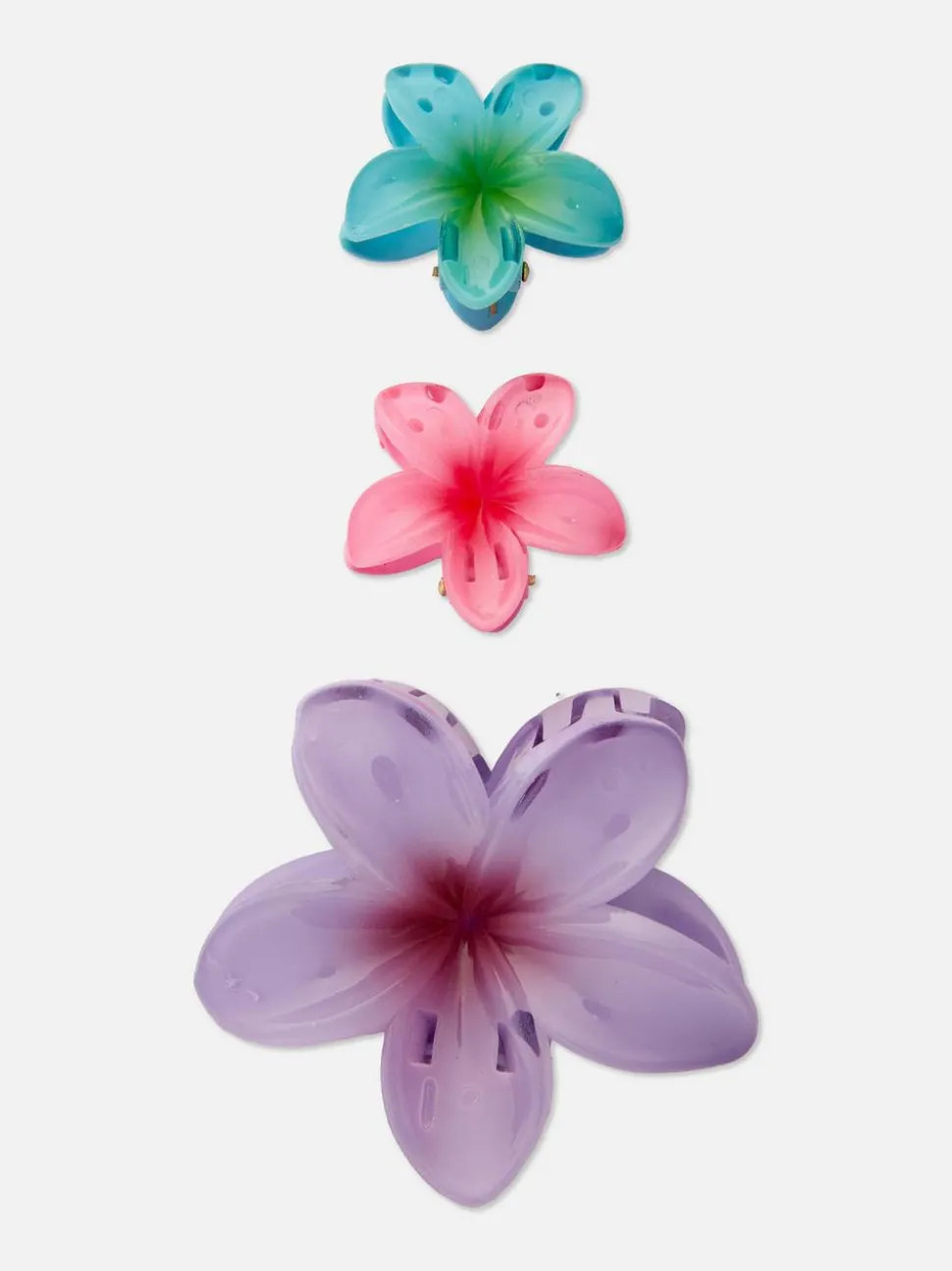 Klamry do włosów z motywem hibiskusa, 3 szt.