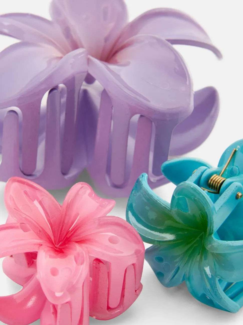 Klamry do włosów z motywem hibiskusa, 3 szt.