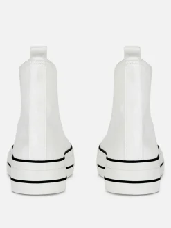 Klasyczne płócienne buty sportowe z wysoką cholewką