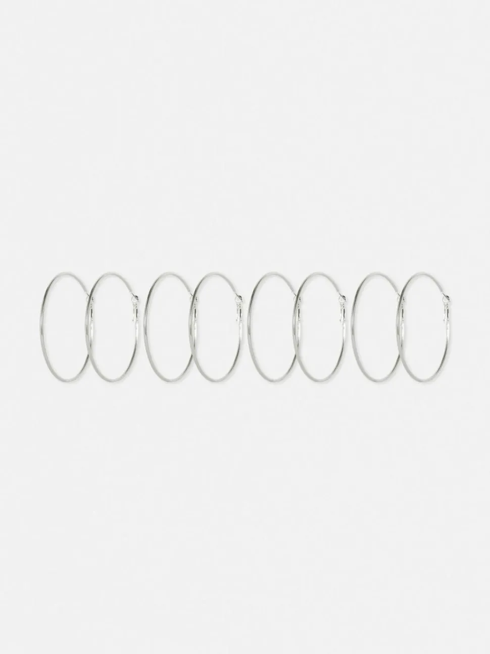 Kolczyki koła w kształcie rurek w różnych rozmiarach, 4 pary