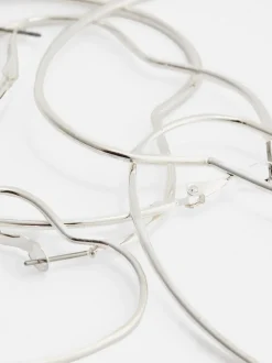 Kolczyki koła w kształcie serc The Edit, 3 pary