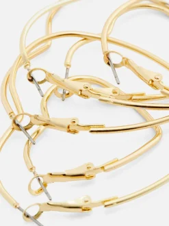 Kolczyki koła w kształcie serc The Edit, 3 pary