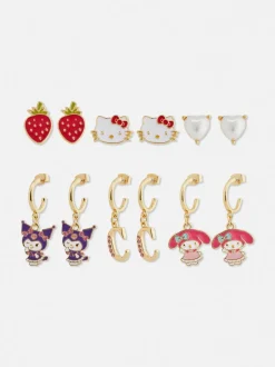 Kolczyki z motywem Hello Kitty i przyjaciół, 6 par