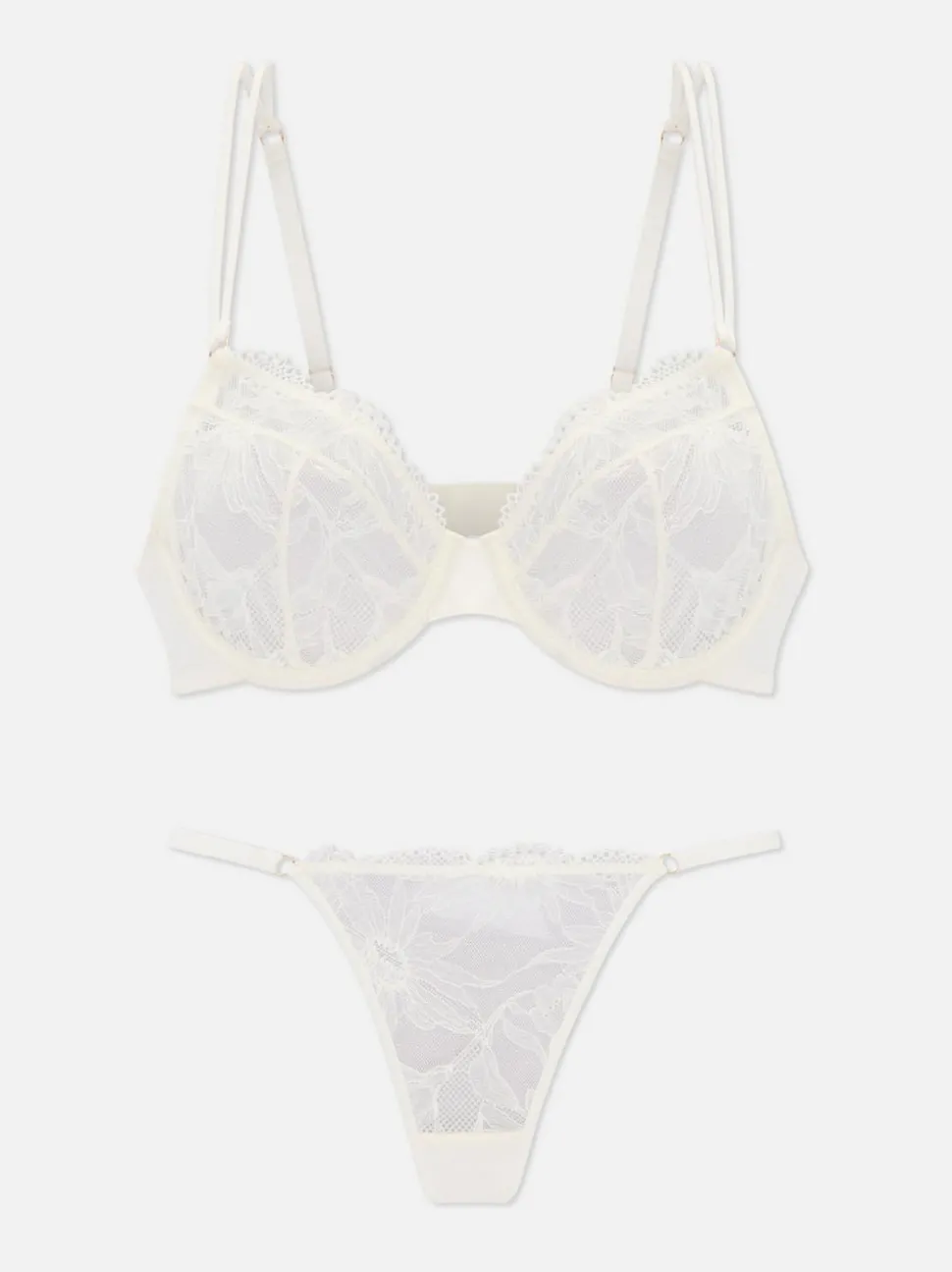 Komplet nieusztywnianej bielizny koronkowej